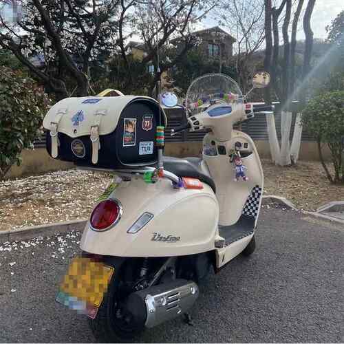 适用踏板NS125LA尾箱包机车覆古防水收纳包大容量箱电动车尾包挂