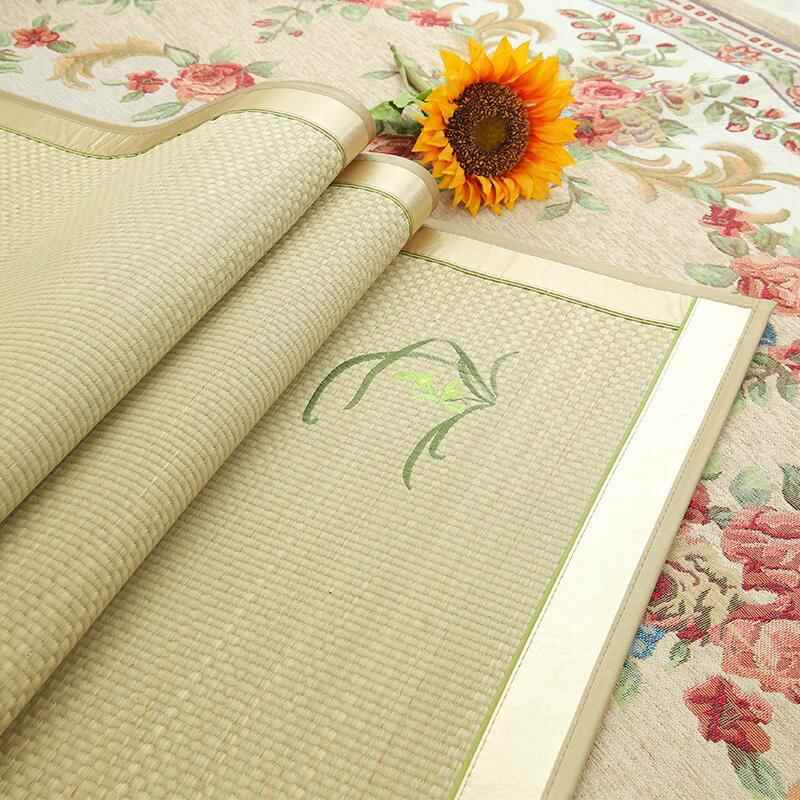 5ZV7天然草席1.米子蔺草F759JH8H席18m5双人床折叠席1.2单.人学生