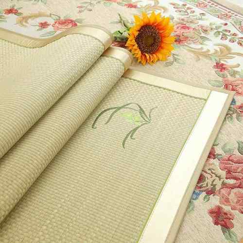 5ZV7天然草席1.米子蔺草F759JH8H席18m5双人床折叠席1.2单.人学生