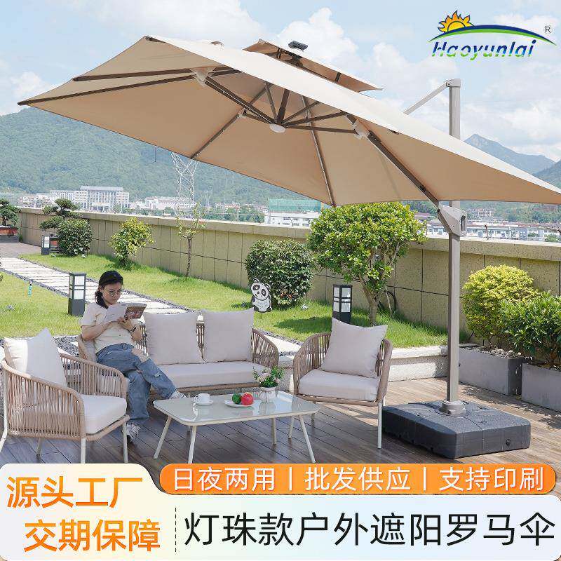 户外遮阳伞庭院伞露天阳台别墅花园大太阳伞棚商用室外摆摊罗马伞