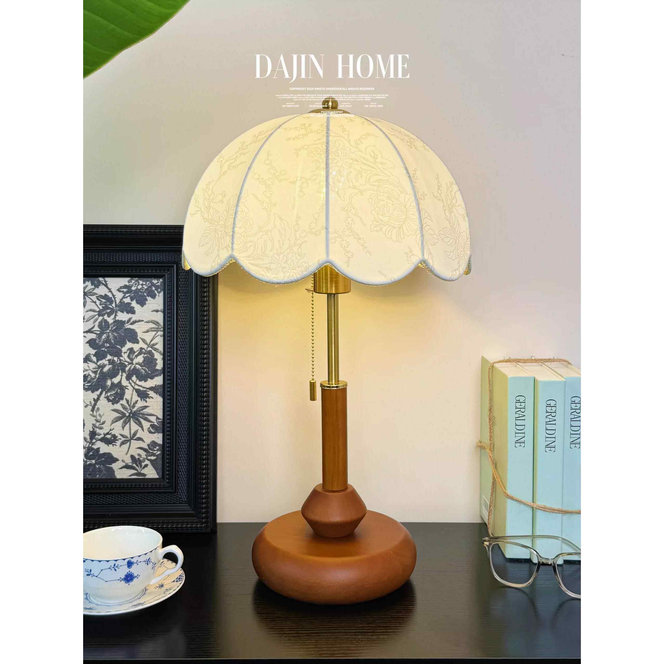 正品纯实木中世纪风灯格台法书国覆古Wabi-Sabi风格装饰卧室头柜