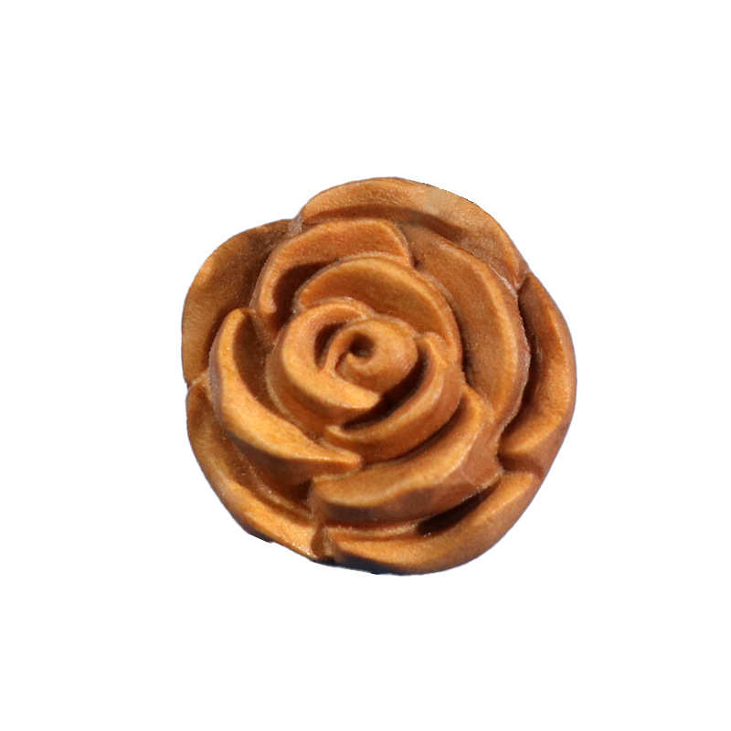 印度老山檀香雕刻汽车手机挂件玫瑰花手把件文玩木质饰品情侣吊坠