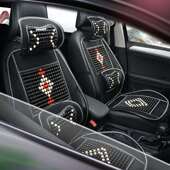 夏珠季 凉垫汽腰车按885摩靠座椅垫 木小内坐垫透气车珠子单片四季