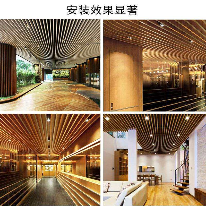 铝方通格珊吊顶专用led灯双头木方通射灯cob商铺斗胆筒灯高显色