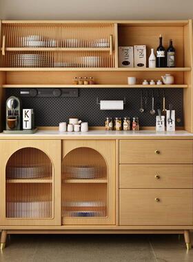 la实木餐桌边cx6mxi5Q柜新中式224新0款收纳餐储物餐Y桌餐边柜长