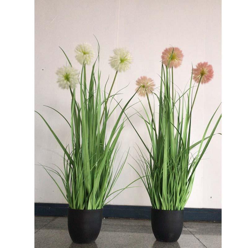 现货盆栽北欧风花艺洋葱草仿真蒲公英盆景软装家居园艺摆件