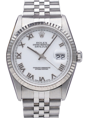 原装正品[9.8新]劳力士日志型自动机械男表16234