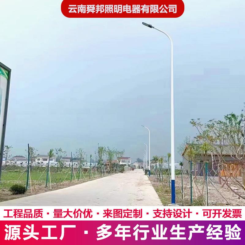 6m7m8M10米12米市电220V单臂路灯高低双臂路灯杆户外防水道路照明