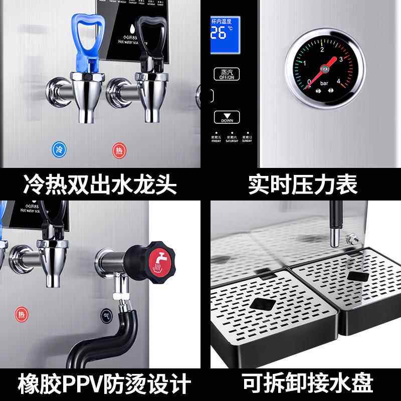 多功能全自动双温冷热蒸汽一体机商用两用奶泡蒸汽机奶茶店开水器