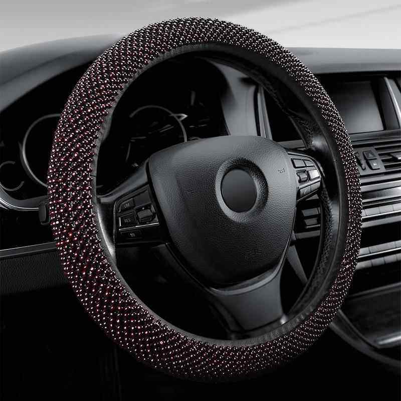 汽车方向盘套夏季木珠车把套卡罗拉哈弗防滑透气大众男女四季通用