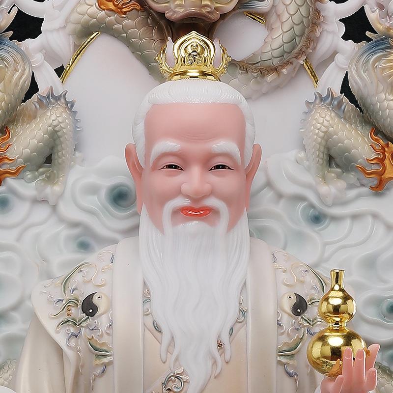 九龙三清像太上老君神像元始天尊灵宝天尊三清祖师爷摆件