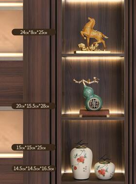 高档件新中式高端马摆马到成功平办步青云公室老板桌面装饰业品开