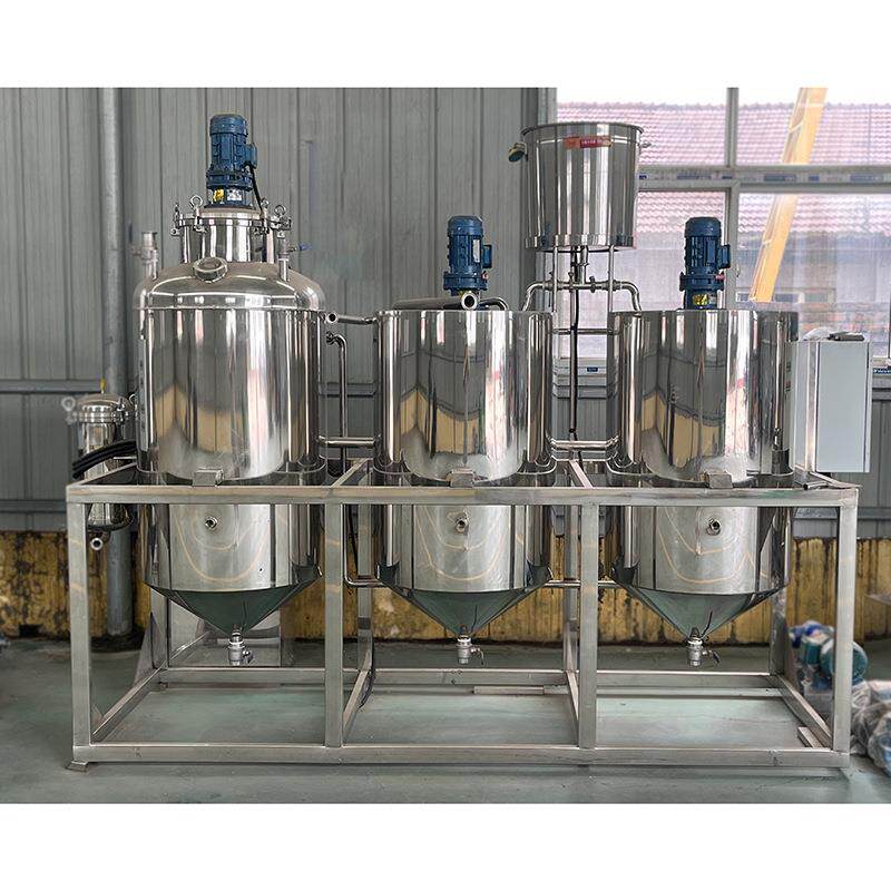 乐发小型食用油精炼设备榨油坊全自动生产线不锈钢花生油精炼机器