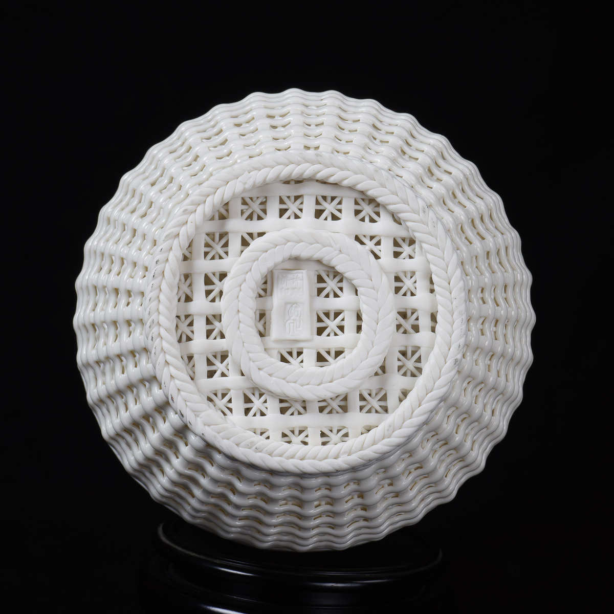 陶瓷花瓶瓷器工艺品陶瓷摆件会销礼品创意家居夫己编织瓶新款