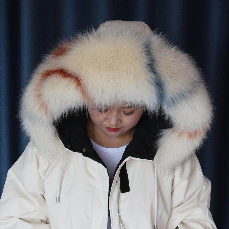 新款直销仿狐狸毛貉子毛毛领子帽条单卖毛条皮草假领子羽绒服帽子