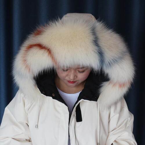 新款直销仿狐狸毛貉子毛毛领子帽条单卖毛条皮草假领子羽绒服帽子