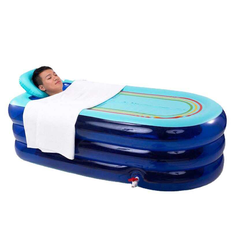 泡澡浴盆浴缸桶大人坐式躺超大洗澡充气小户家用折叠加厚w1tr