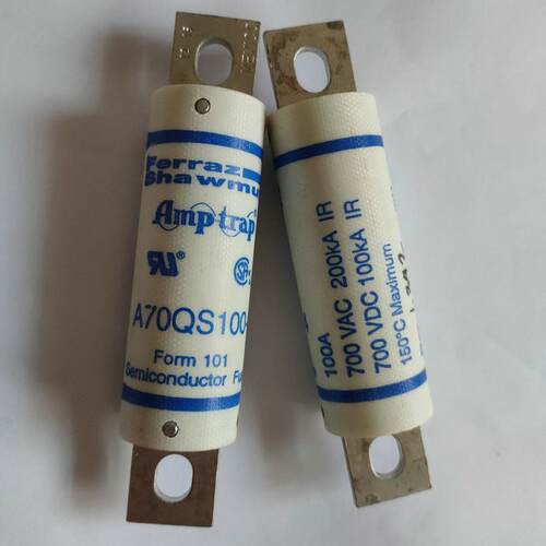 A70QS序列100-4圆管螺栓式快速熔断器100A700VAC半导体快速熔断器