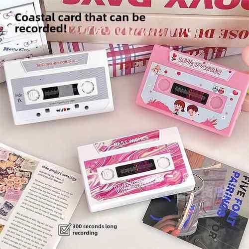 告白神器录音留声卡磁带贺卡片可录音永久情侣节生日创意有声礼物