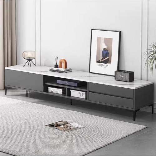 麦比梵轻奢电视柜简约现代客厅家用小户型储物地柜意式茶几电视机柜组合床笠拉车