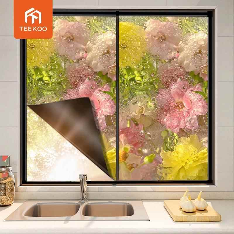 彩色玻璃贴膜防偷窥不透光不透人静电太阳膜窗户贴膜全遮隐私贴纸