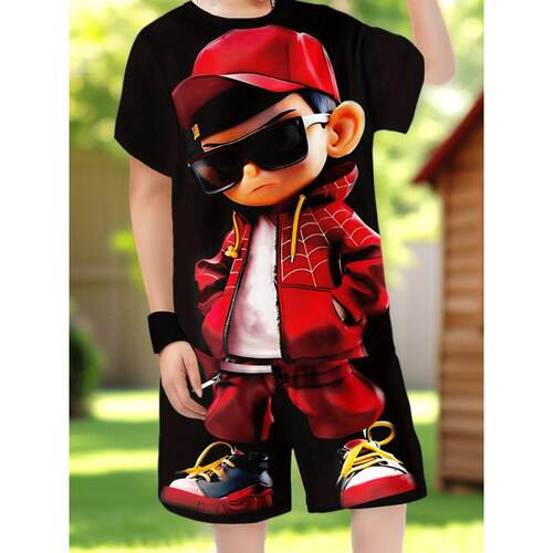 E 28620 Kids clothing set 儿童印花套装跨境速卖通外