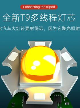 依朗迪781红色露营白光头灯强光Led超亮头戴远射充电超长续航