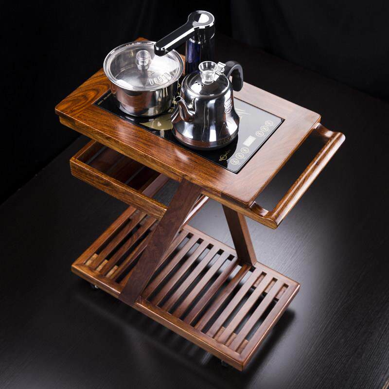 花梨茶水柜实木茶桌边柜小茶几快煮壶支架茶车茶台茶盘茶海原木质