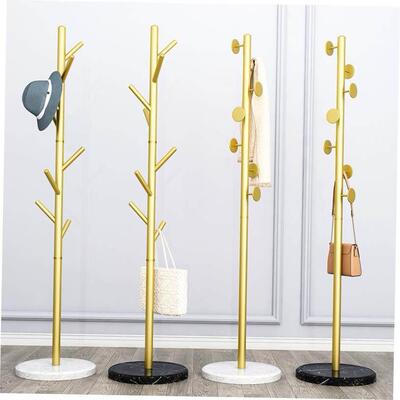 Big coat rack stand clothes holder hat hanger wooden cloth