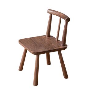 正品实木儿小凳子童带靠背小椅子门口换鞋胡桃木矮凳原宝木凳宝板