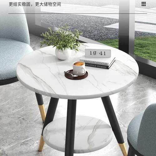阳台小茶桌椅套装休闲轻奢网红一桌二椅子休息区会客洽谈桌椅组合