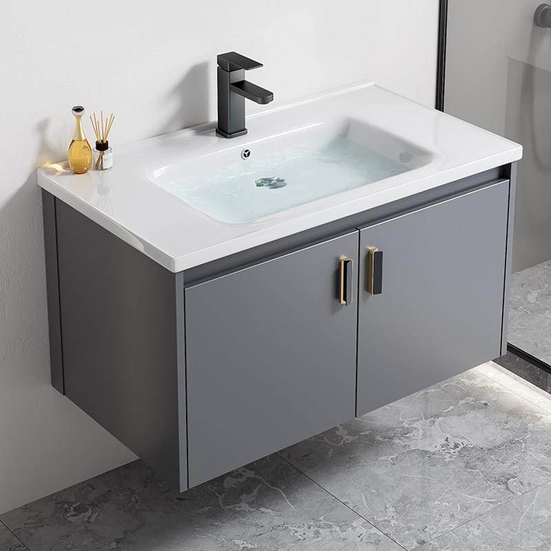 太空铝挂墙式洗手盆柜组合卫生间家用陶瓷一体洗脸盆小户型洗漱台,家装主材,挂墙式洗脸盆,淘宝优惠券,粉丝福利购,淘宝优惠卷