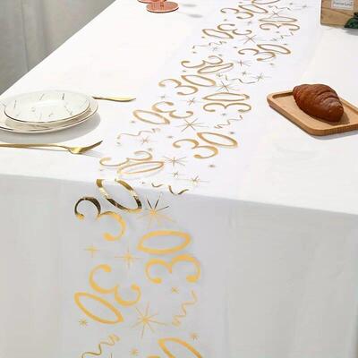 20th 30th 60th Birthday Table Runner Decor for 20 30 60 Birt