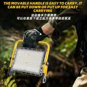 灯户外智遥控充电投光灯提便携式 投光可移动露手营工地Charging应