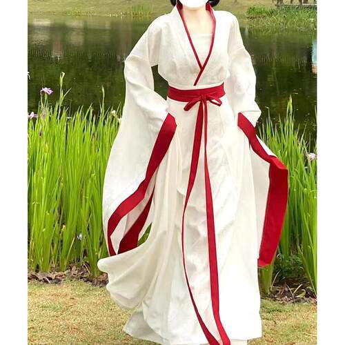 花间令鞠婧祎同款蕾丝古装仙气飘飘成人日常战国袍汉服女2026新款