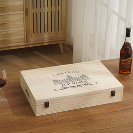 红酒包装盒6只葡萄酒木箱高档礼盒油漆木盒木质，红酒盒子工厂直发