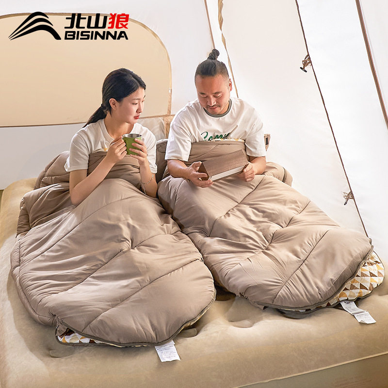 户外睡袋成人露营野营装备大人加厚防寒保暖四季通用室内隔脏睡袋