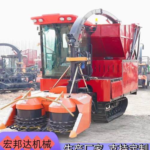 源头厂家直供履带青储机全新马力大型饲料收割机农牧养殖草料粉机