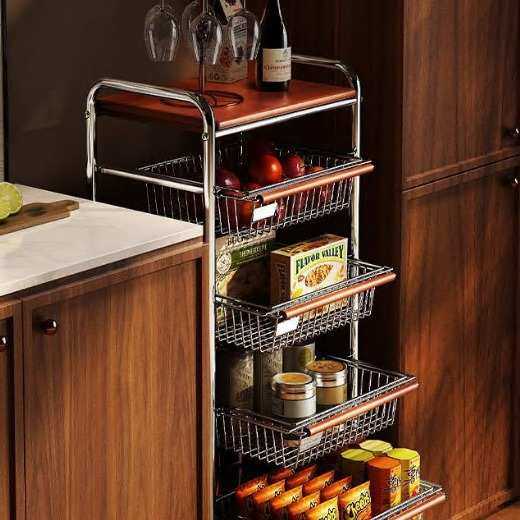 中古小推车客厅移动零食收纳架家用复古厨房蔬菜墙架子置物架落地,家装主材,置物架,淘宝优惠券,粉丝福利购,淘宝优惠卷