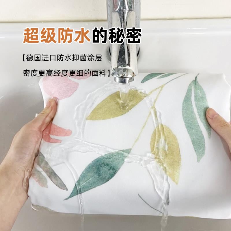 轨道浴帘顶免装帘卫生间防水帘布防霉加厚门淋浴SSQ-2302窗浴室隔