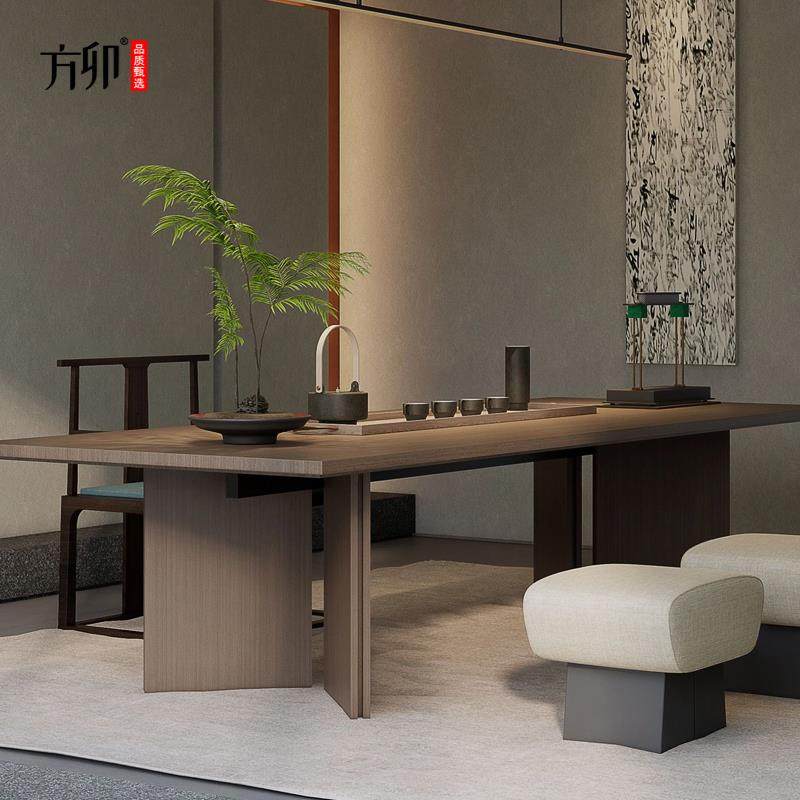 方卯新中式茶桌椅组合榫卯结构办公室家用阳台简约一体禅意泡茶台,住宅家具,家用茶台/茶桌,淘宝优惠券,粉丝福利购,淘宝优惠卷