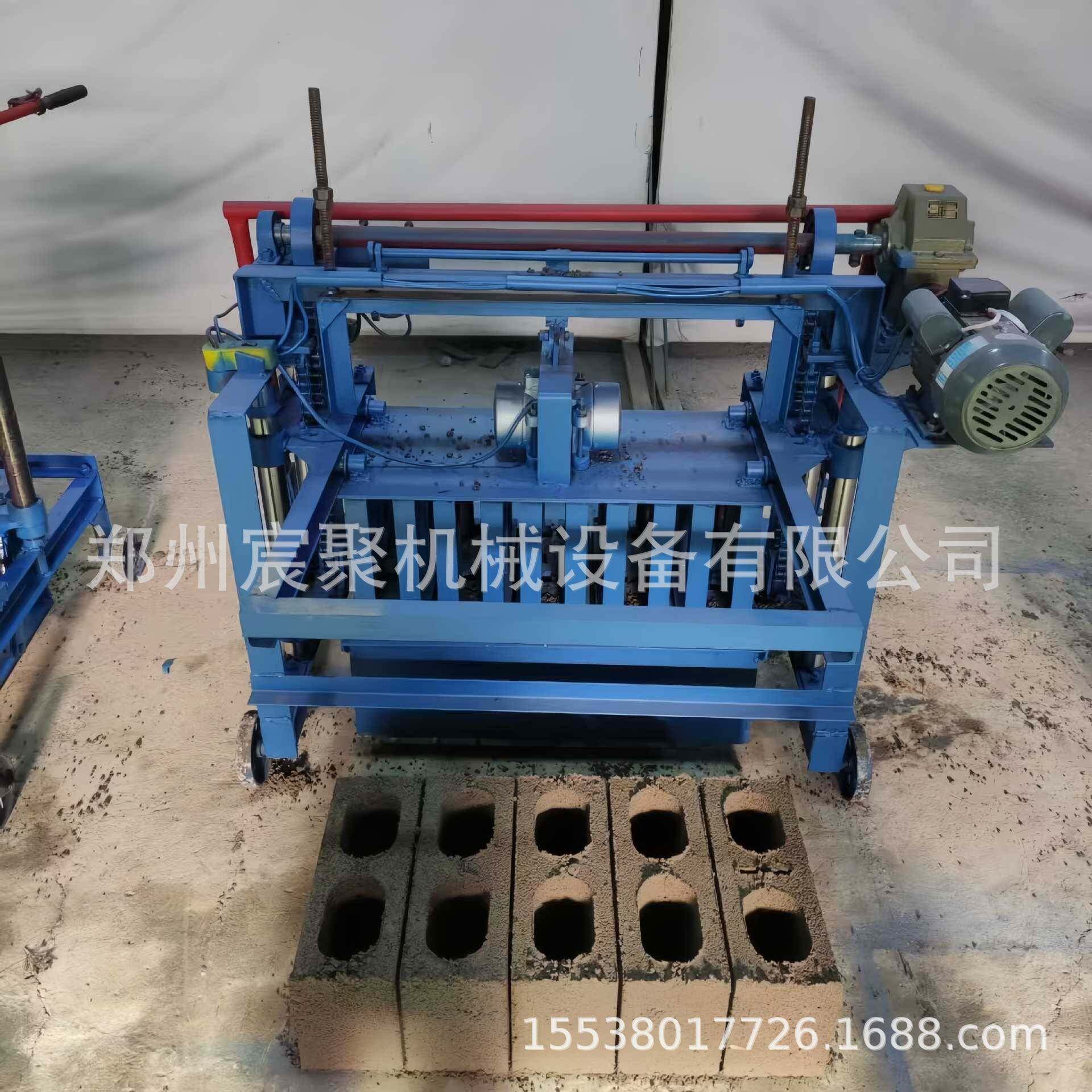 免烧空心彩色面包透水护坡液压砖机建筑用水泥砌块砖机设备制砖机