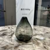 简约透明样板间吊钟马醉木玻璃现代小口花瓶客厅摆件大肚北欧落地