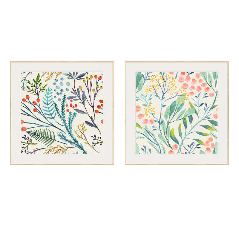 壁画餐桌上藤花卉北欧简约挂画花的现代餐厅正方形蔓草四联装饰画,家居饰品,现代装饰画,淘宝优惠券,粉丝福利购,淘宝优惠卷