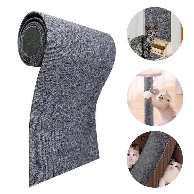 可修剪自粘地毯垫适用于猫树架 猫墙家具台阶 猫抓柱覆盖宠物用品