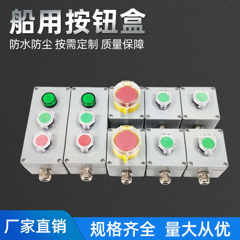 工厂直销 船用按钮盒LAN-1-2-3-1JD 铸铝合金按钮盒 IP56 LAN-1J