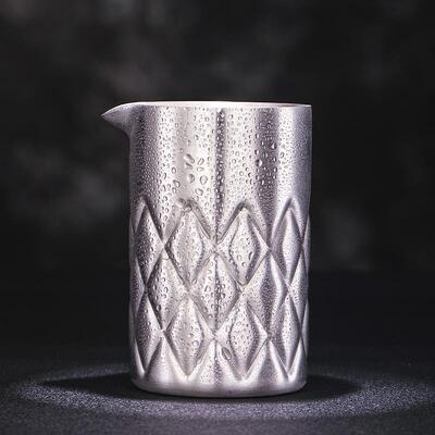 酒吧传奇 304不锈钢磨砂搅拌杯金属欧式调酒杯混合杯Mixing glass