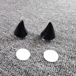 摩托车头盔个性小牛角男女小配件恶魔翅膀饰品犄角电动车盔装饰