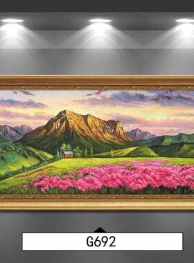 熏衣草客厅装饰画沙发背景简欧墙画山水墙面油画餐厅欧式田园风景