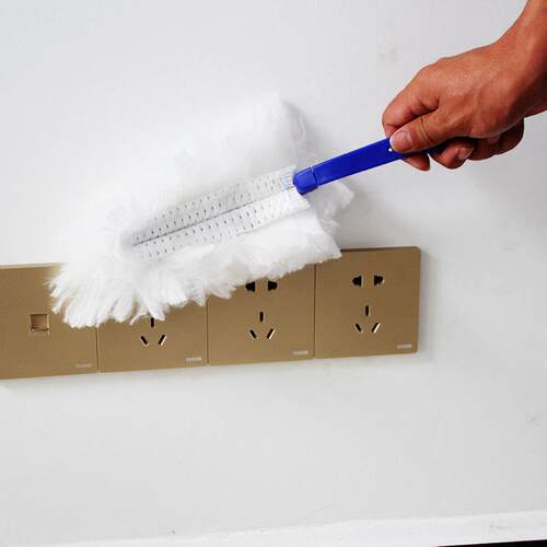 10片装静电除尘掸 桌面扫清洁圆头灰尘掸 家用摆件车载吸尘掸